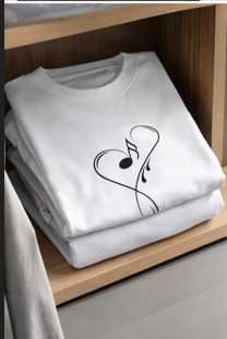 Oversized Music Vibes White T-Shirt – Front & Back Printed