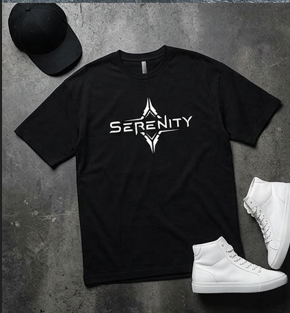 Serenity Star Graphic Black Oversized T-Shirt