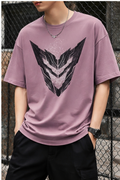 Urban Phantom V Graphic Oversized T-Shirt – Premium Streetwear Cotton Tee (Dusty Mauve)